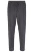 Tapered-fit trousers in printed jersey with cropped length, Grey