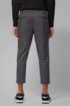 Tapered-fit trousers in printed jersey with cropped length, Grey