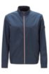 Regular-fit canvas jacket with feature zip, Dark Blue