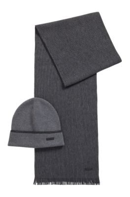 hugo boss grey scarf