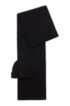 Scarf and hat set in a wool-cotton blend, Black