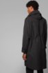 Water-repellent hooded coat with detachable lining, Black