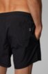 Quick-dry swim shorts with metallic logo print, Black