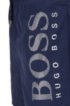 Quick-dry swim shorts with metallic logo print, Dark Blue