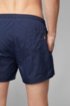 Quick-dry swim shorts with metallic logo print, Dark Blue