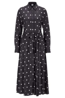 hugo boss polka dot dress