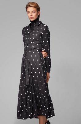 hugo boss polka dot dress