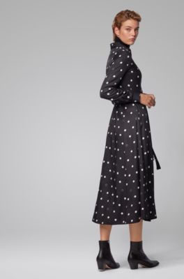 hugo boss polka dot dress