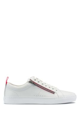 hugo boss white leather trainers