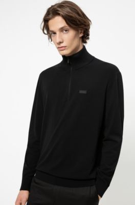 hugo boss zip neck sweater