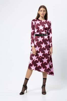 star print midi dress