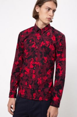 hugo boss floral shirt