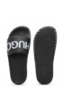 Italian-made slides with contrast logo, Black