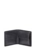 Wallet in leather with graduated logo and coin pocket, Black