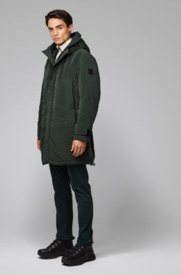 BOSS - Relaxed-fit jacket in waxed 