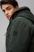 Relaxed-fit jacket in waxed fabric with PrimaLoft&reg; filling, Green
