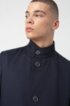 Extra-slim-fit coat in water-repellent cotton, Dark Blue