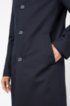 Extra-slim-fit coat in water-repellent cotton, Dark Blue
