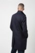 Extra-slim-fit coat in water-repellent cotton, Dark Blue