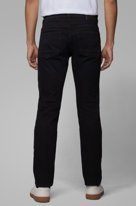 Boss Slim Fit Jeans In Overdyed Comfort Stretch Denim