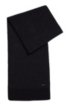 Two-tone ribbed scarf in a cotton blend, Black