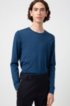 Slim-fit sweater in a merino-wool blend, Dark Blue
