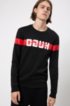 Regular-fit sweatshirt with retro-style logo, Black