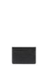 Leather card holder and metal money clip gift set, Black