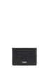 Leather card holder and metal money clip gift set, Black