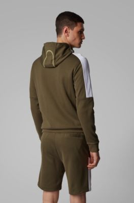 khaki green hugo boss tracksuit