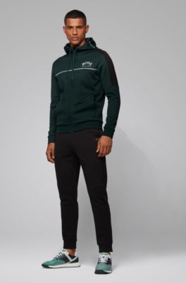 black and green hugo boss tracksuit