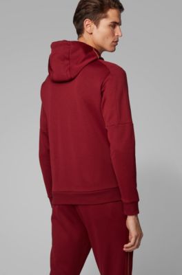 hugo boss tracksuit black and red