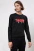 Regular-fit sweatshirt with new-season reversed logo, Black