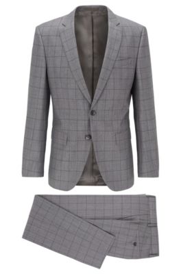 hugo boss checkered suit