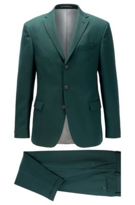 green hugo boss suit