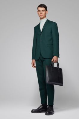 green hugo boss suit