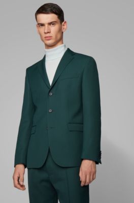 Slim-fit suit with three-button jacket