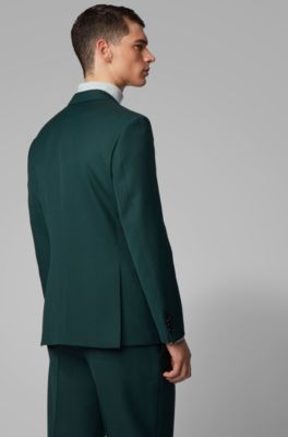 hugo boss dark green suit 