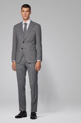 BOSS - Slim-fit three-piece suit in 