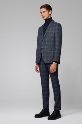 hugo boss check suit