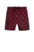 Quick-dry swim shorts with star print, Dark Red