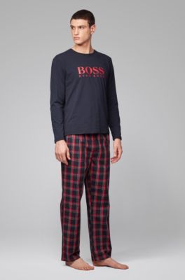 BOSS - Logo pyjama set in pure cotton 