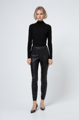 faux leather trousers