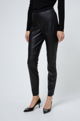 skinny fit leather trousers