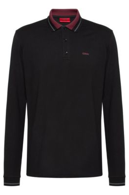 mens hugo boss polo long sleeve