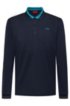 Regular-fit polo shirt in cotton piqu&eacute;, Dark Blue
