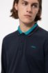 Regular-fit polo shirt in cotton piqu&eacute;, Dark Blue