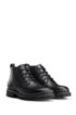 Leather desert boots with lug EVA sole, Black