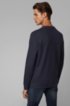 Relaxed-fit sweatshirt with gradient flock-print logo artwork, Dark Blue