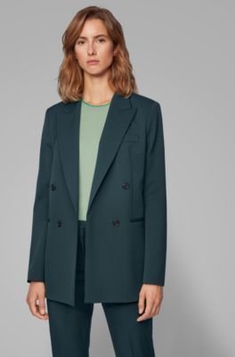 hugo boss dark green suit